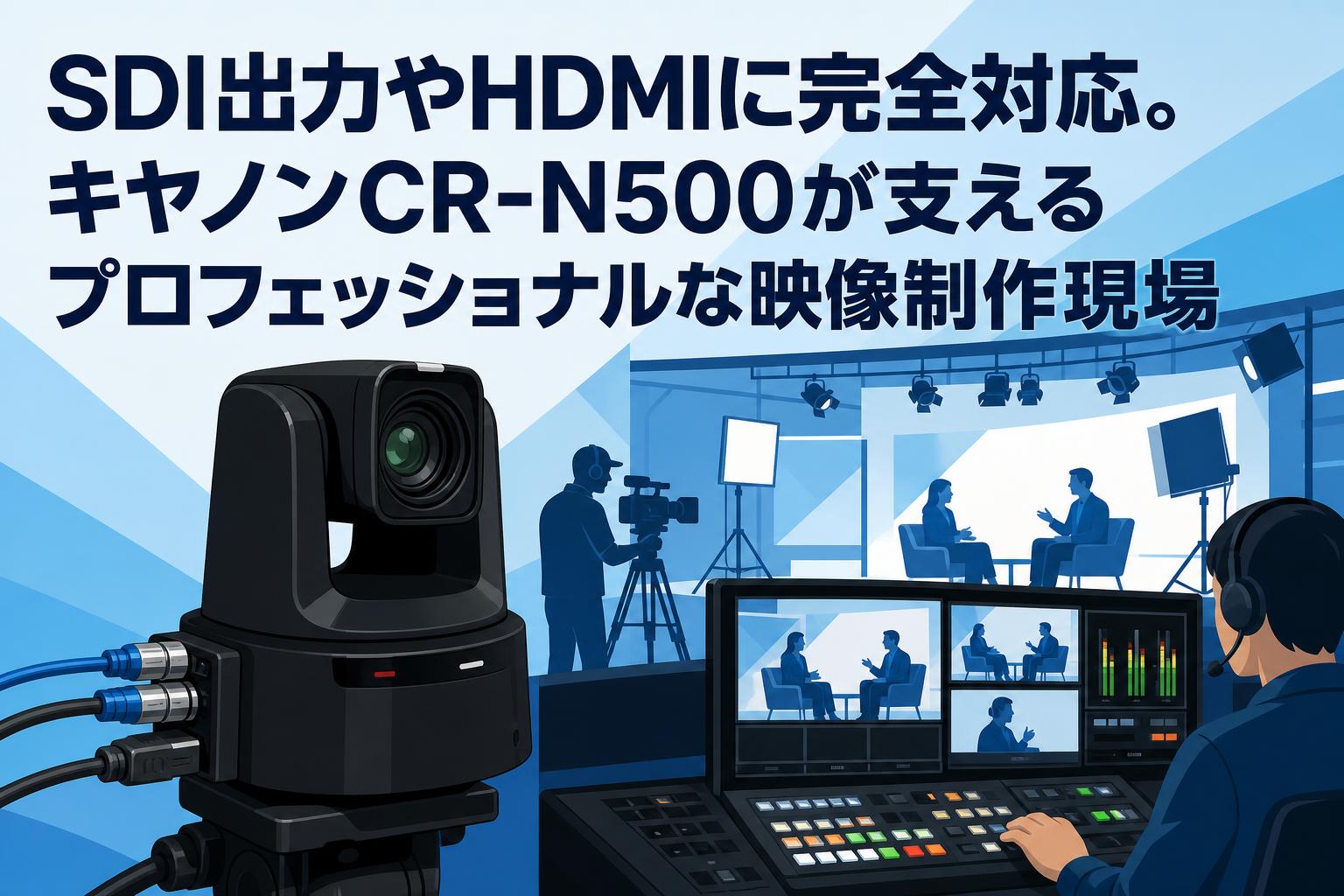 SDI出力やHDMIに完全対応。キヤノンCR-N500が支えるプロフェッショナルな映像制作現場