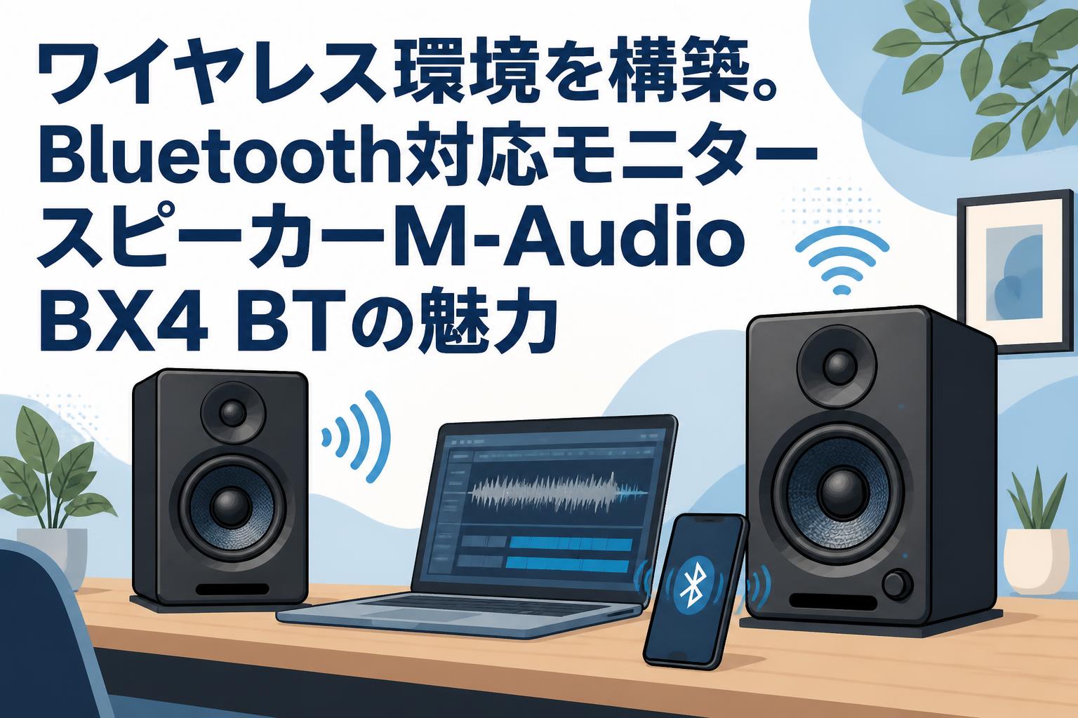 ワイヤレス環境を構築。Bluetooth対応モニタースピーカーM-Audio BX4 BTの魅力