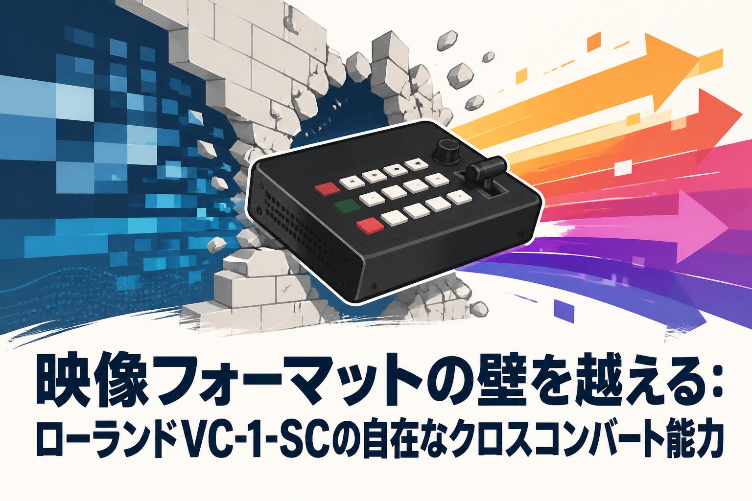 映像フォーマットの壁を越える：ローランドVC-1-SCの自在なクロスコンバート能力