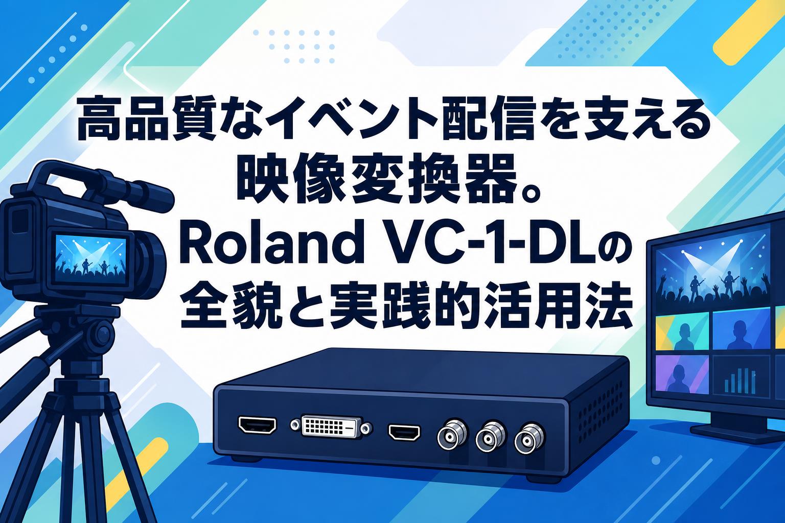 高品質なイベント配信を支える映像変換器。Roland VC-1-DLの全貌と実践的活用法