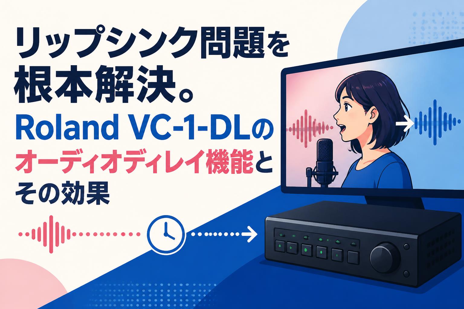 リップシンク問題を根本解決。Roland VC-1-DLのオーディオディレイ機能とその効果