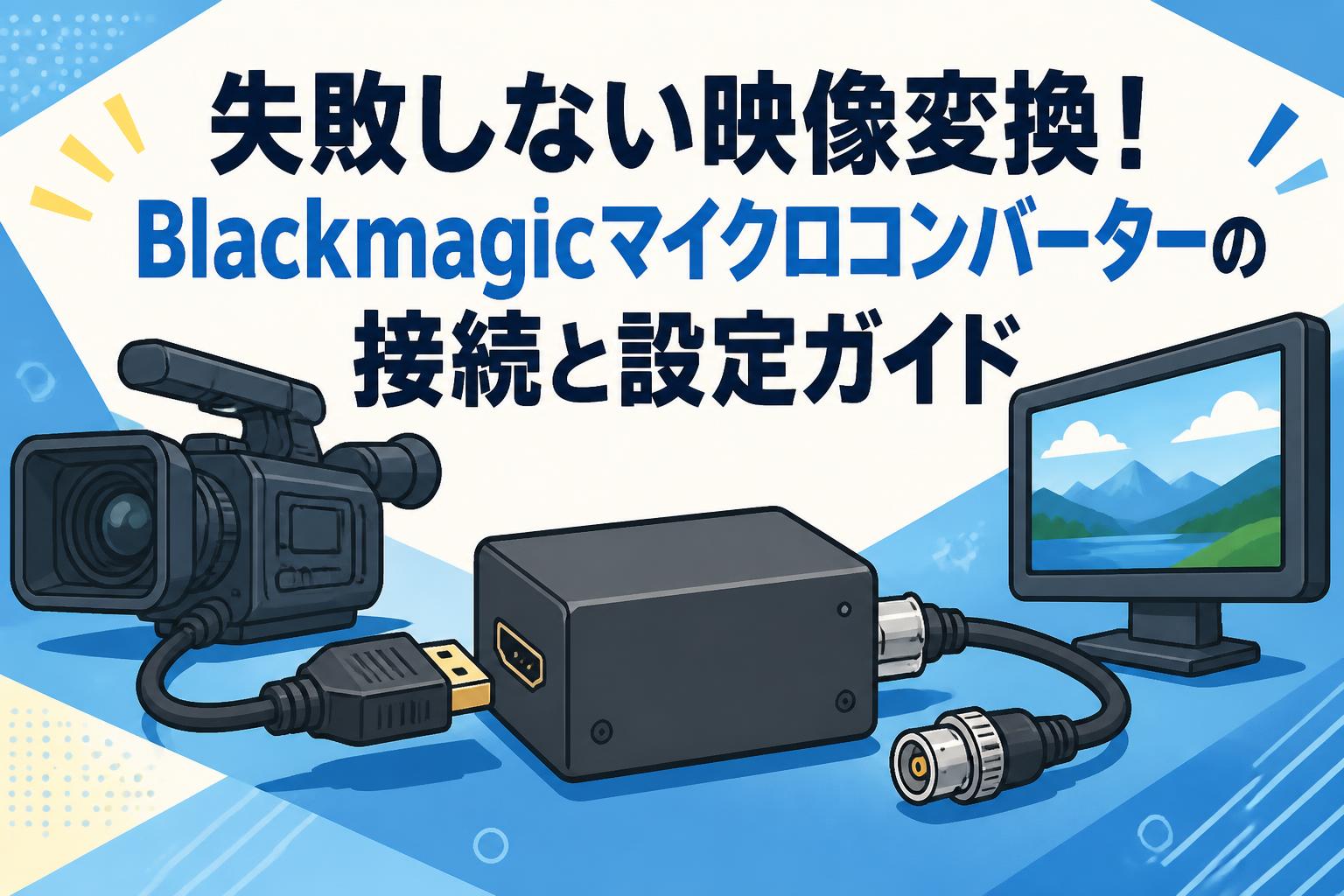 失敗しない映像変換！Blackmagicマイクロコンバーターの接続と設定ガイド