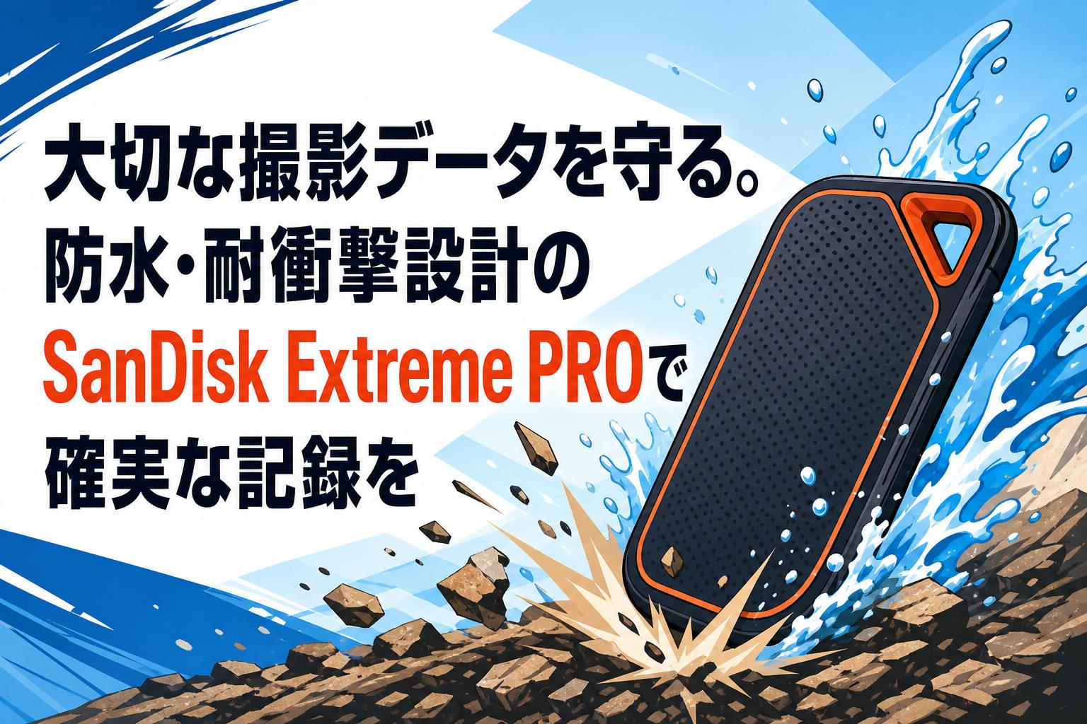 大切な撮影データを守る。防水・耐衝撃設計のSanDisk Extreme PROで確実な記録を