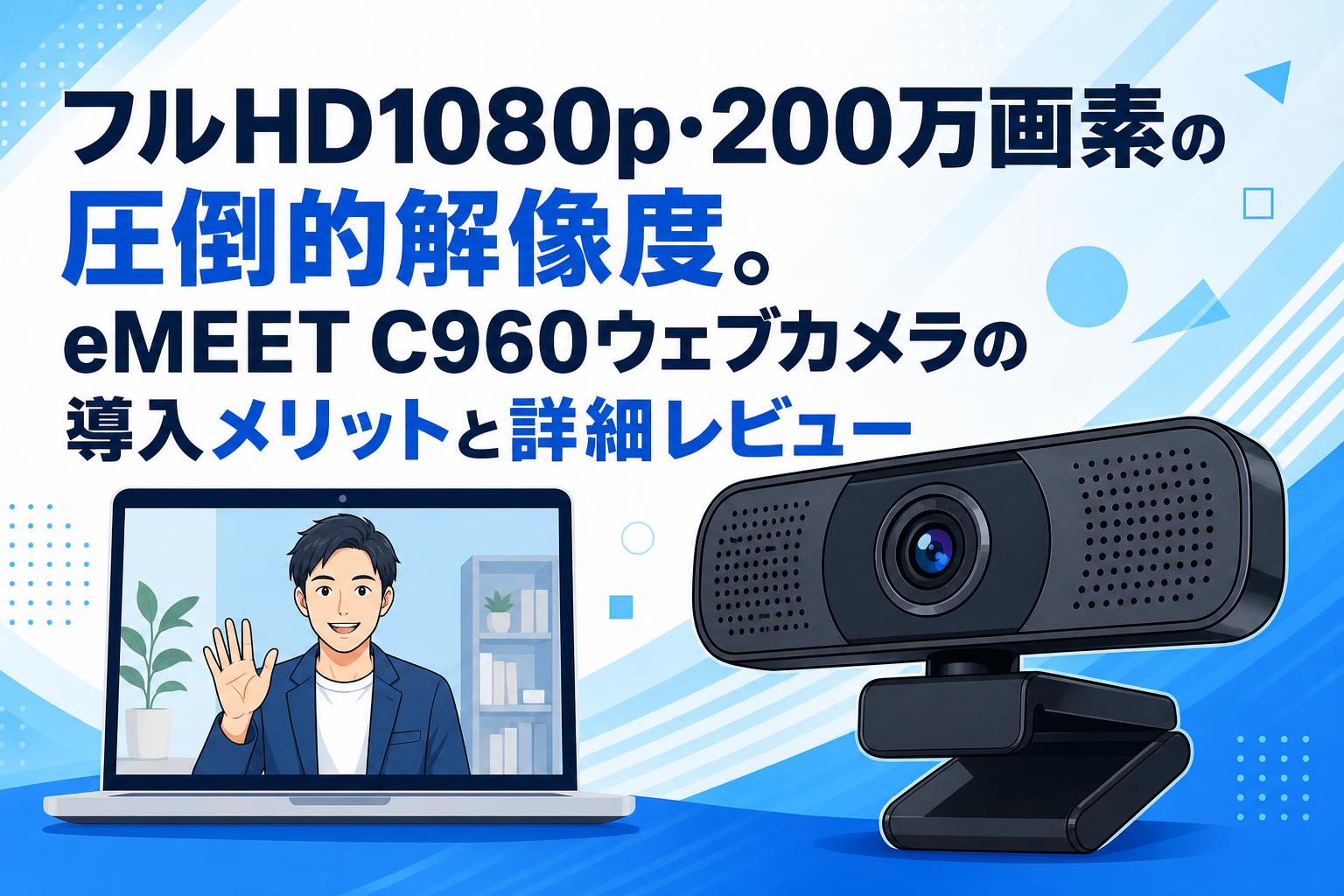 フルHD1080p・200万画素の圧倒的解像度。eMEET C960ウェブカメラの導入メリットと詳細レビュー
