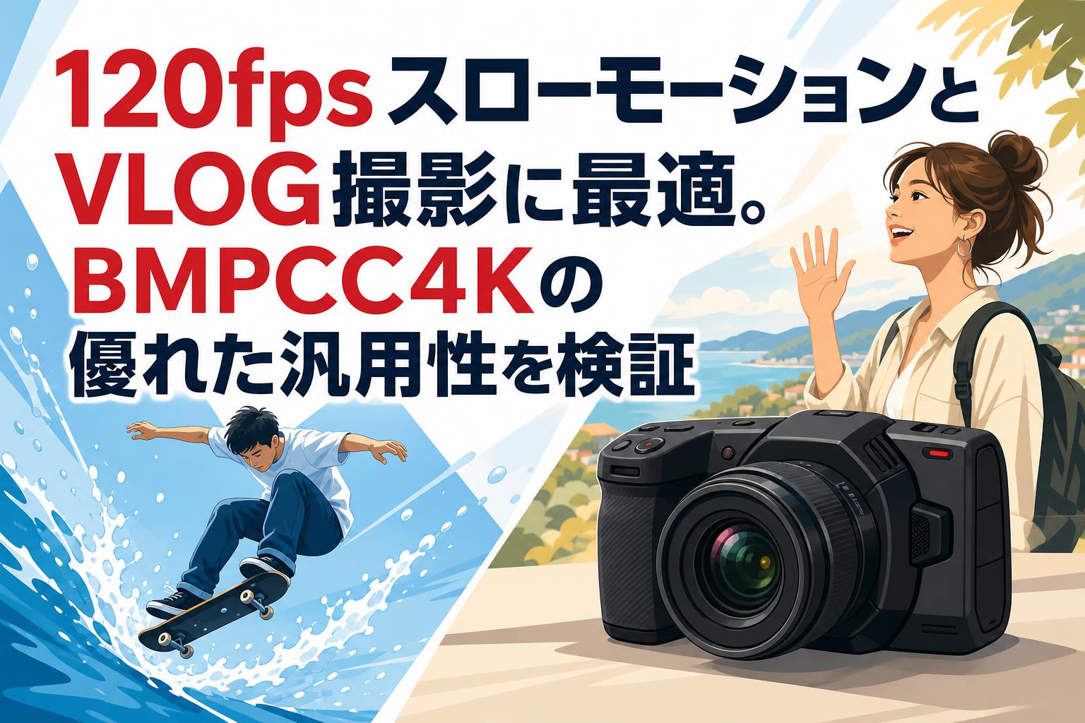 120fpsスローモーションとVLOG撮影に最適。BMPCC4Kの優れた汎用性を検証