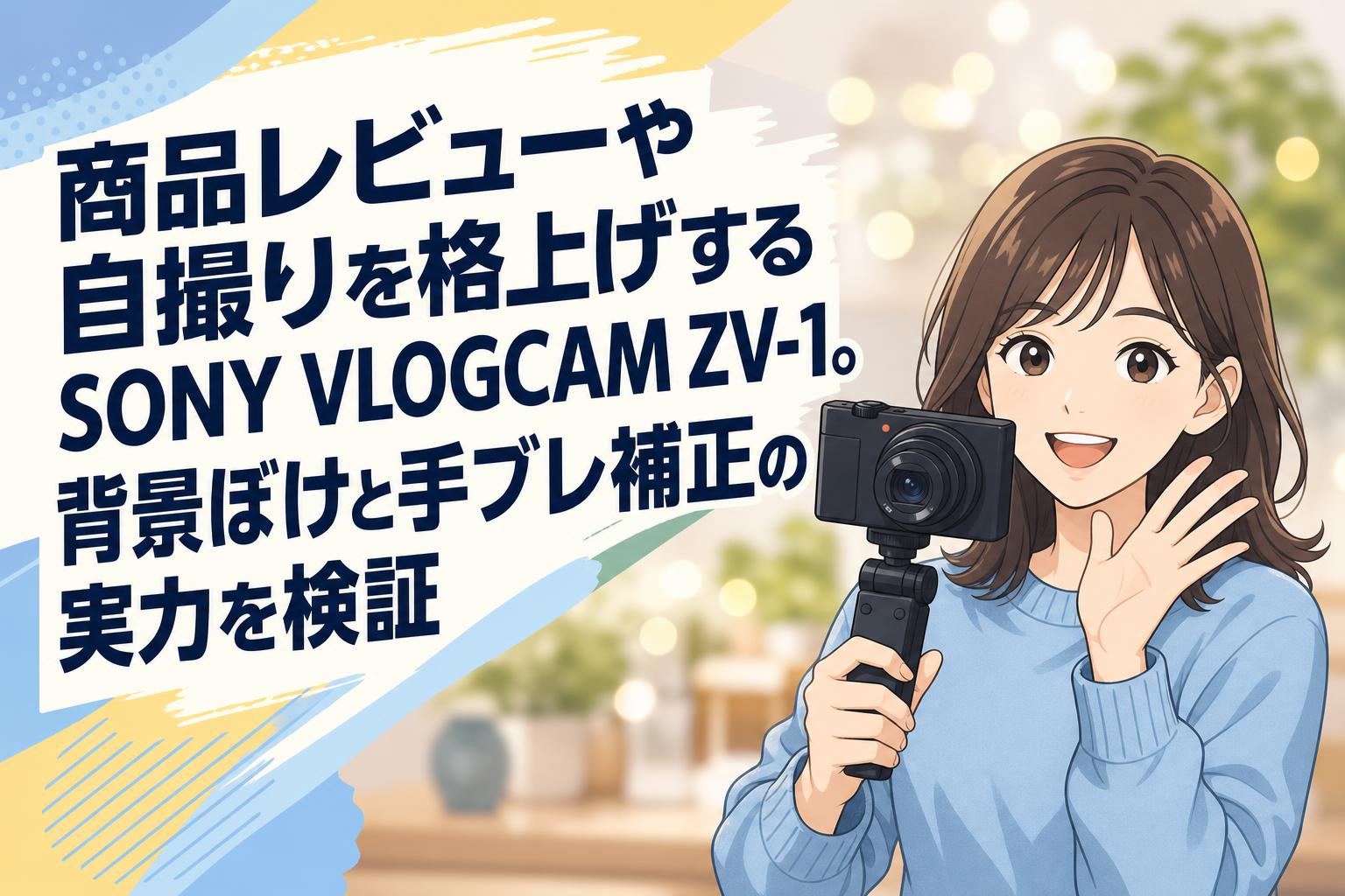 商品レビューや自撮りを格上げするSONY VLOGCAM ZV-1。背景ぼけと手ブレ補正の実力を検証