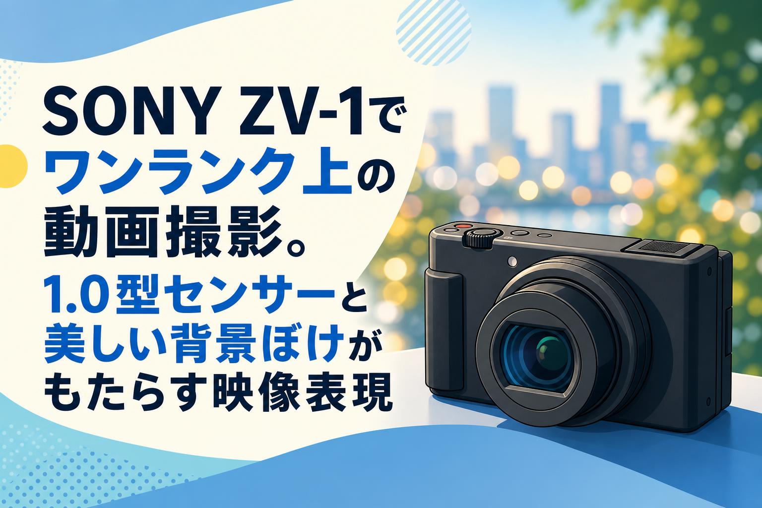 SONY ZV-1でワンランク上の動画撮影。1.0型センサーと美しい背景ぼけがもたらす映像表現