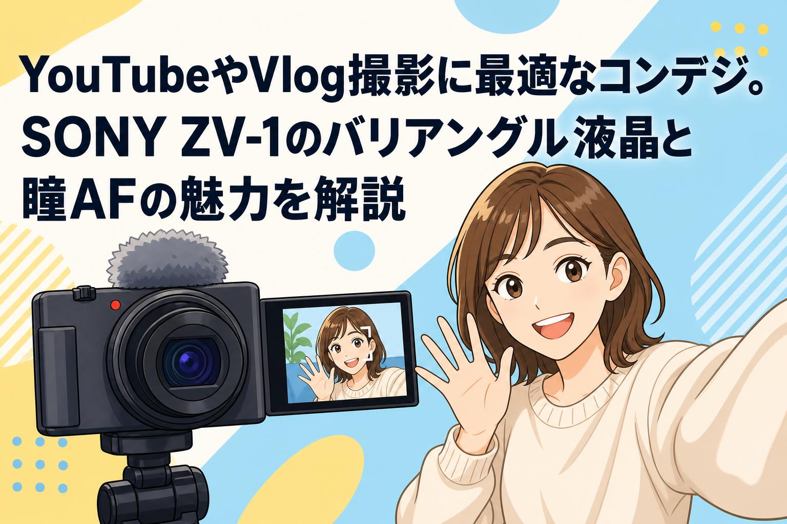 YouTubeやVlog撮影に最適なコンデジ。SONY ZV-1のバリアングル液晶と瞳AFの魅力を解説