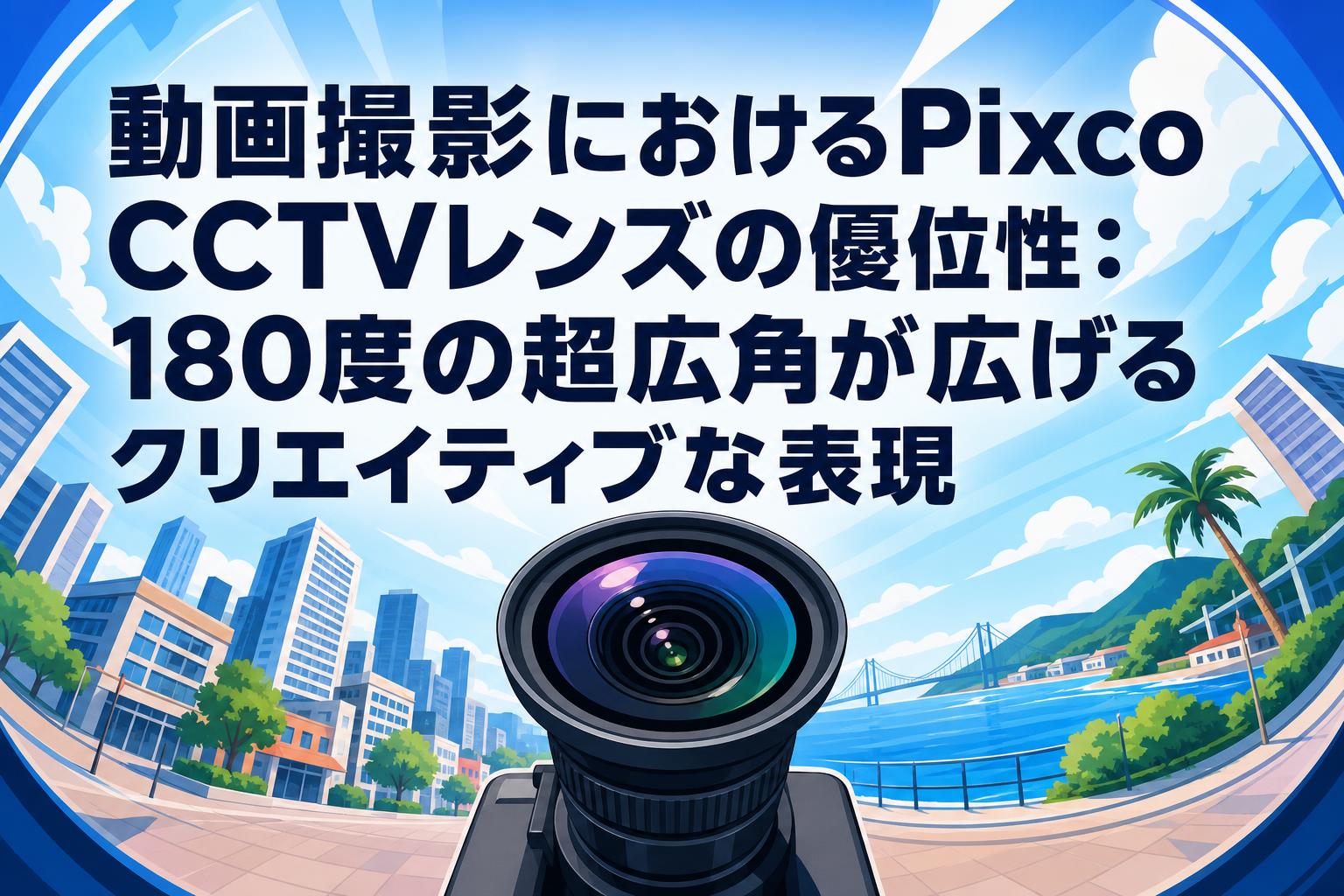動画撮影におけるPixco CCTVレンズの優位性：180度の超広角が広げるクリエイティブな表現