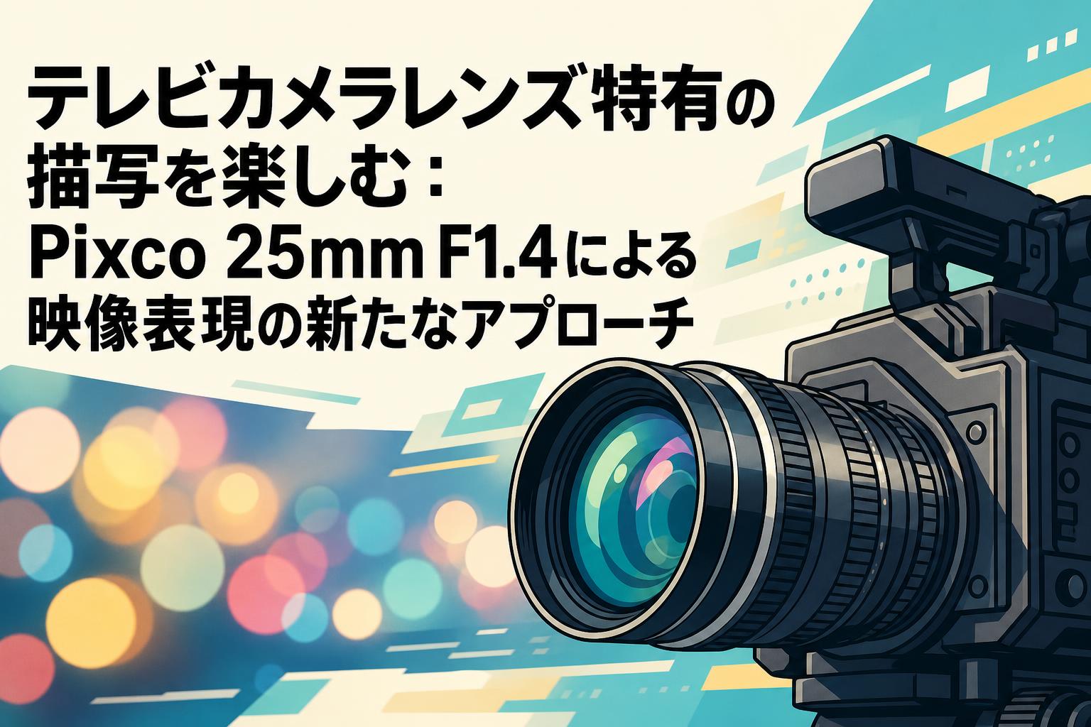 テレビカメラレンズ特有の描写を楽しむ：Pixco 25mm F1.4による映像表現の新たなアプローチ