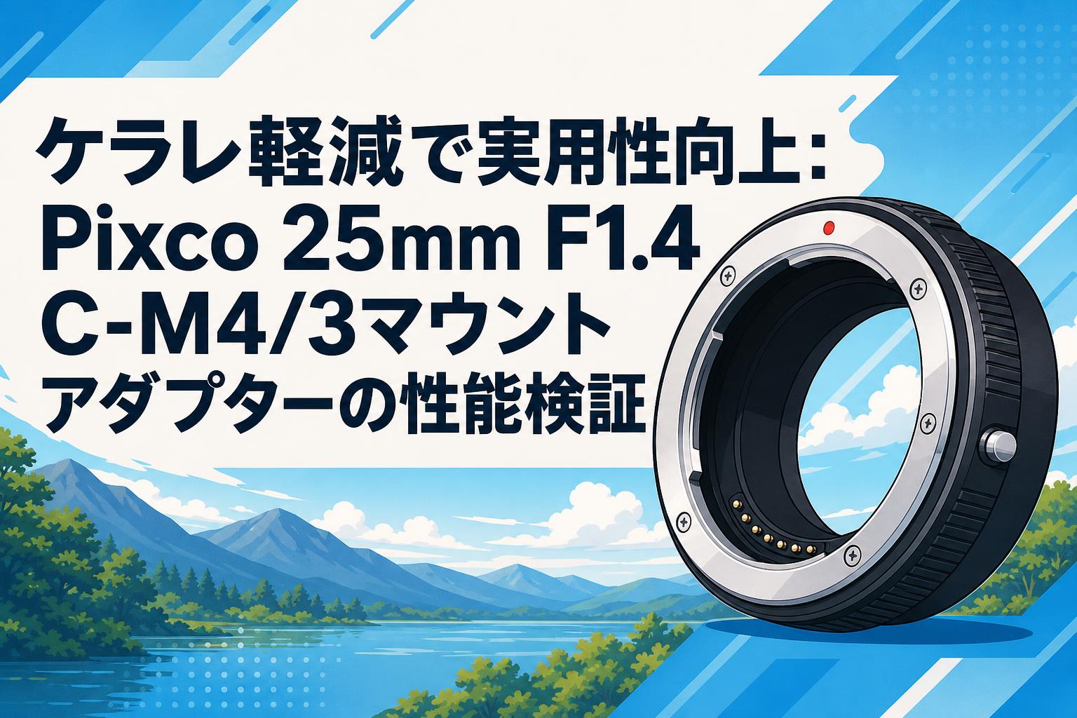 ケラレ軽減で実用性向上：Pixco 25mm F1.4 C-M4/3マウントアダプターの性能検証