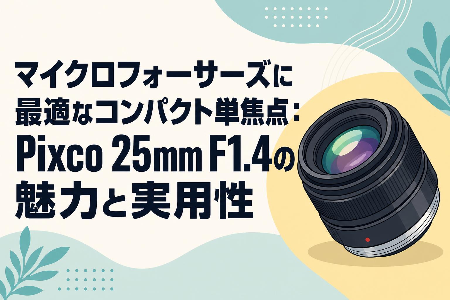 マイクロフォーサーズに最適なコンパクト単焦点：Pixco 25mm F1.4の魅力と実用性