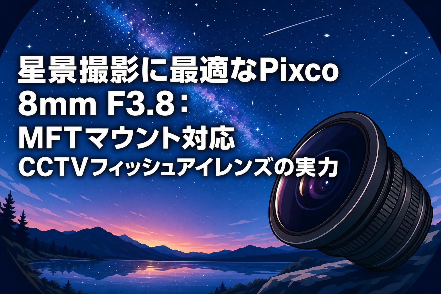 星景撮影に最適なPixco 8mm F3.8：MFTマウント対応CCTVフィッシュアイレンズの実力