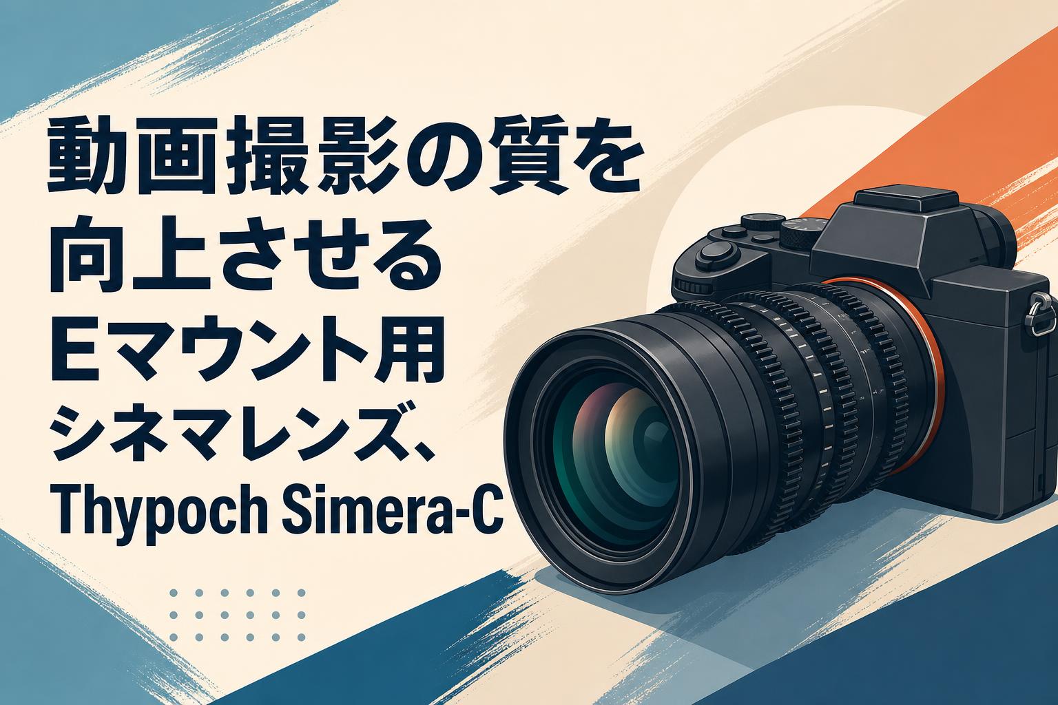 動画撮影の質を向上させるEマウント用シネマレンズ、Thypoch Simera-C