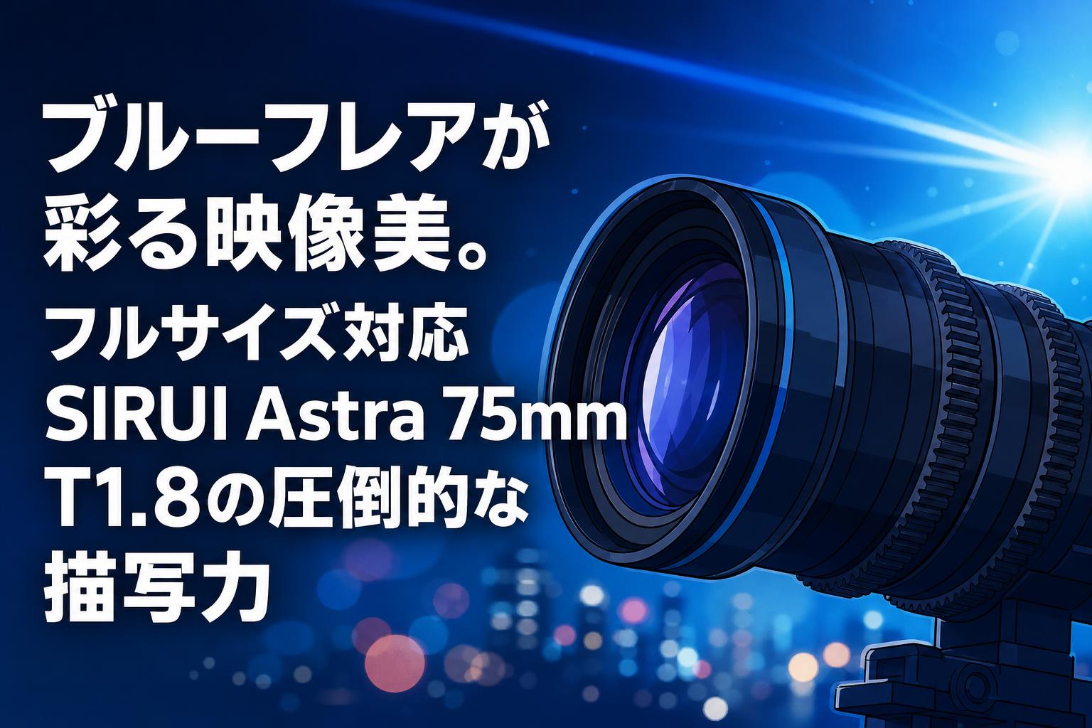 ブルーフレアが彩る映像美。フルサイズ対応SIRUI Astra 75mm T1.8の圧倒的な描写力
