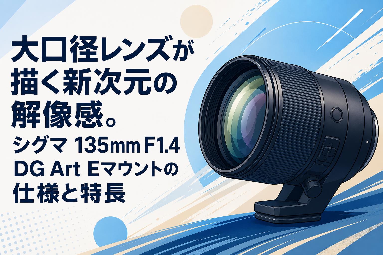 大口径レンズが描く新次元の解像感。シグマ 135mm F1.4 DG Art Eマウントの仕様と特長