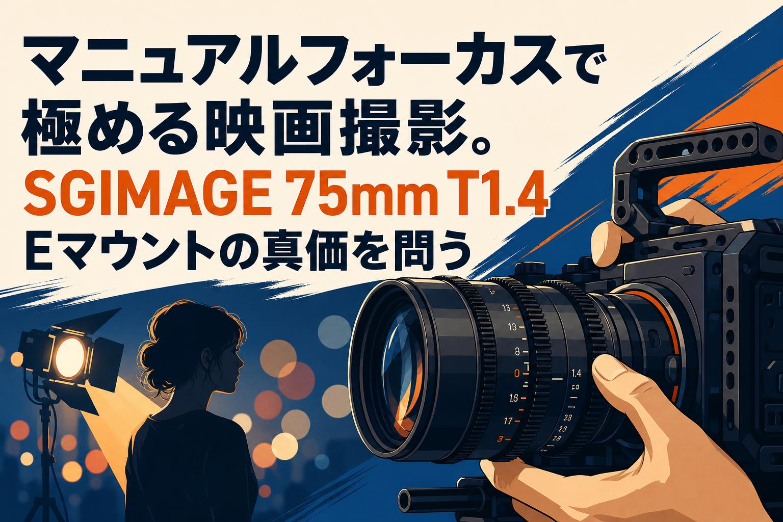 マニュアルフォーカスで極める映画撮影。SGIMAGE 75mm T1.4 Eマウントの真価を問う