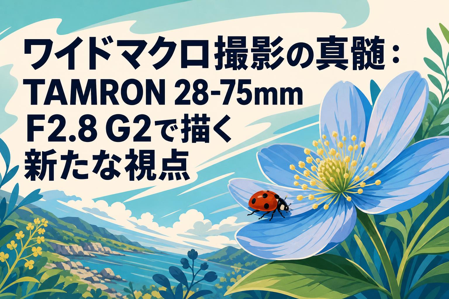 ワイドマクロ撮影の真髄：TAMRON 28-75mm F2.8 G2で描く新たな視点