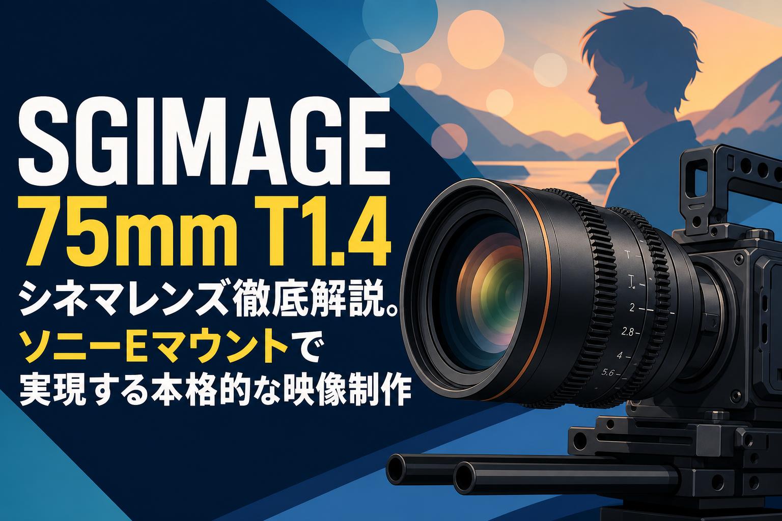 SGIMAGE 75mm T1.4 シネマレンズ徹底解説。ソニーEマウントで実現する本格的な映像制作