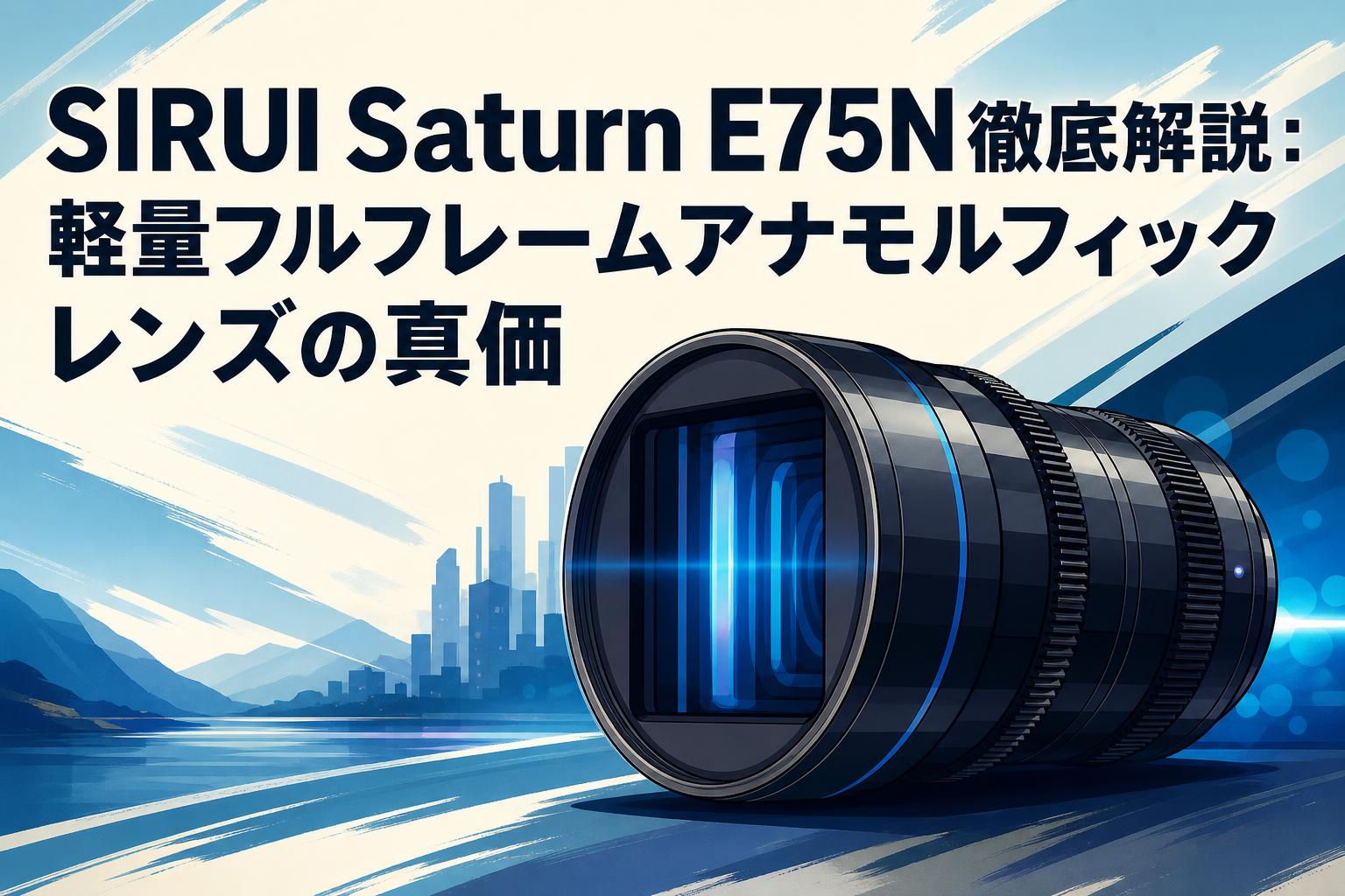 SIRUI Saturn E75N徹底解説：軽量フルフレームアナモルフィックレンズの真価