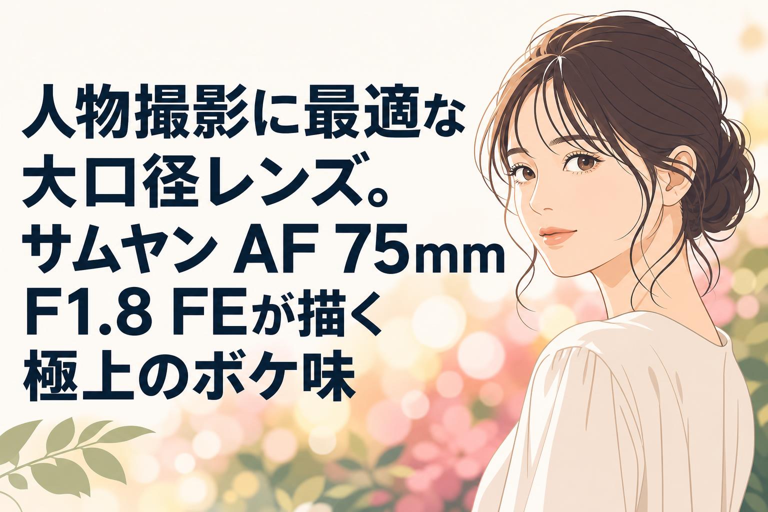 人物撮影に最適な大口径レンズ。サムヤン AF 75mm F1.8 FEが描く極上のボケ味