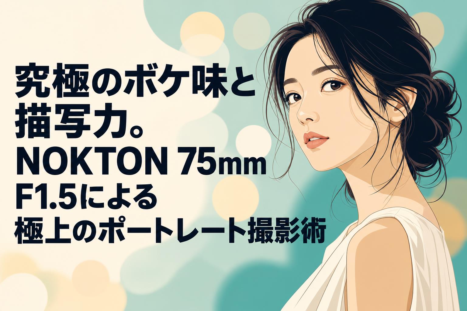 究極のボケ味と描写力。NOKTON 75mm F1.5による極上のポートレート撮影術