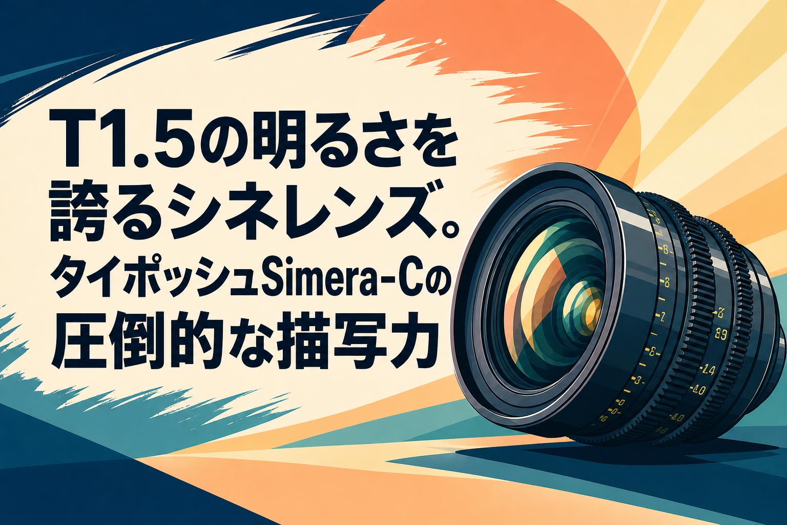 T1.5の明るさを誇るシネレンズ。タイポッシュSimera-Cの圧倒的な描写力