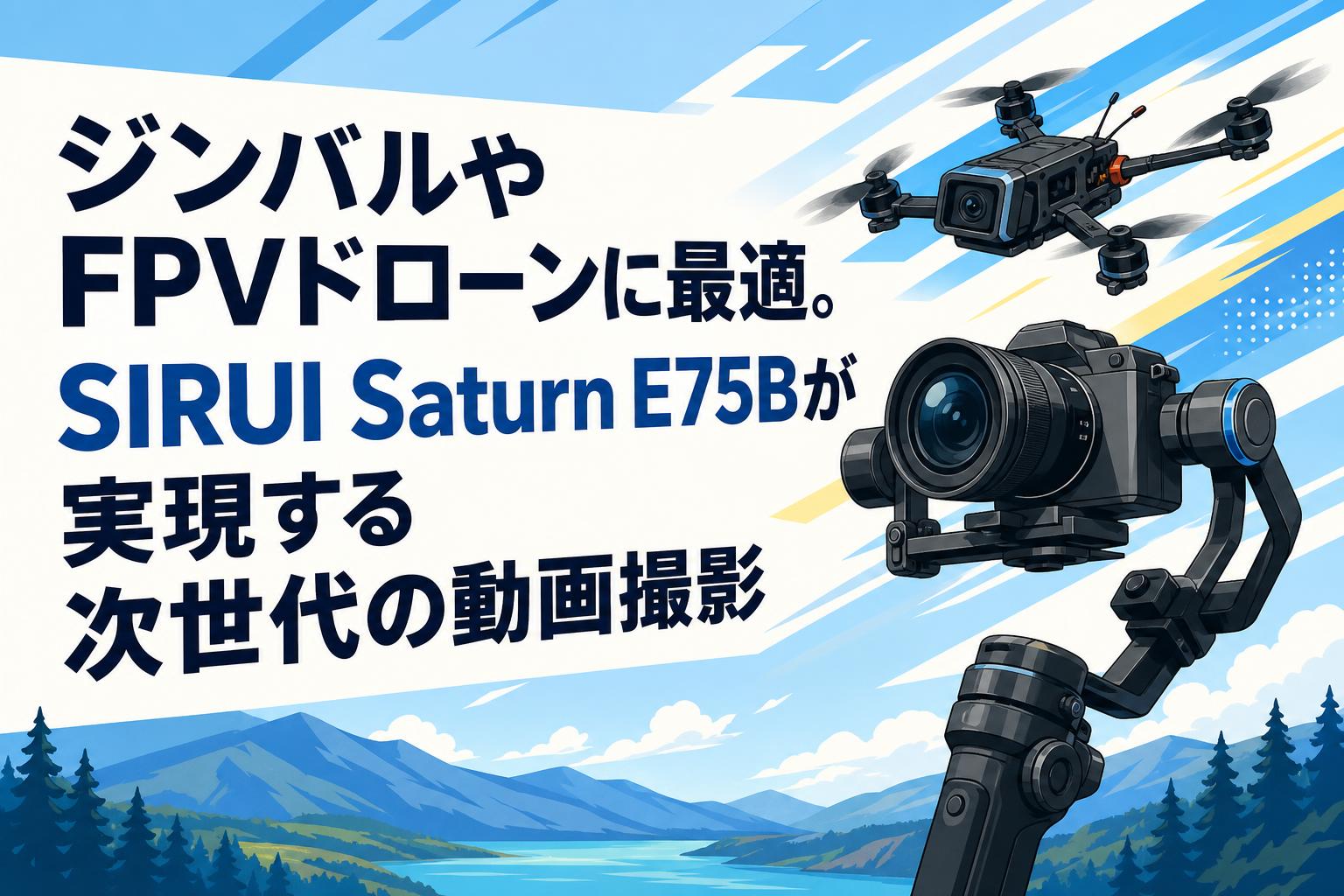ジンバルやFPVドローンに最適。SIRUI Saturn E75Bが実現する次世代の動画撮影