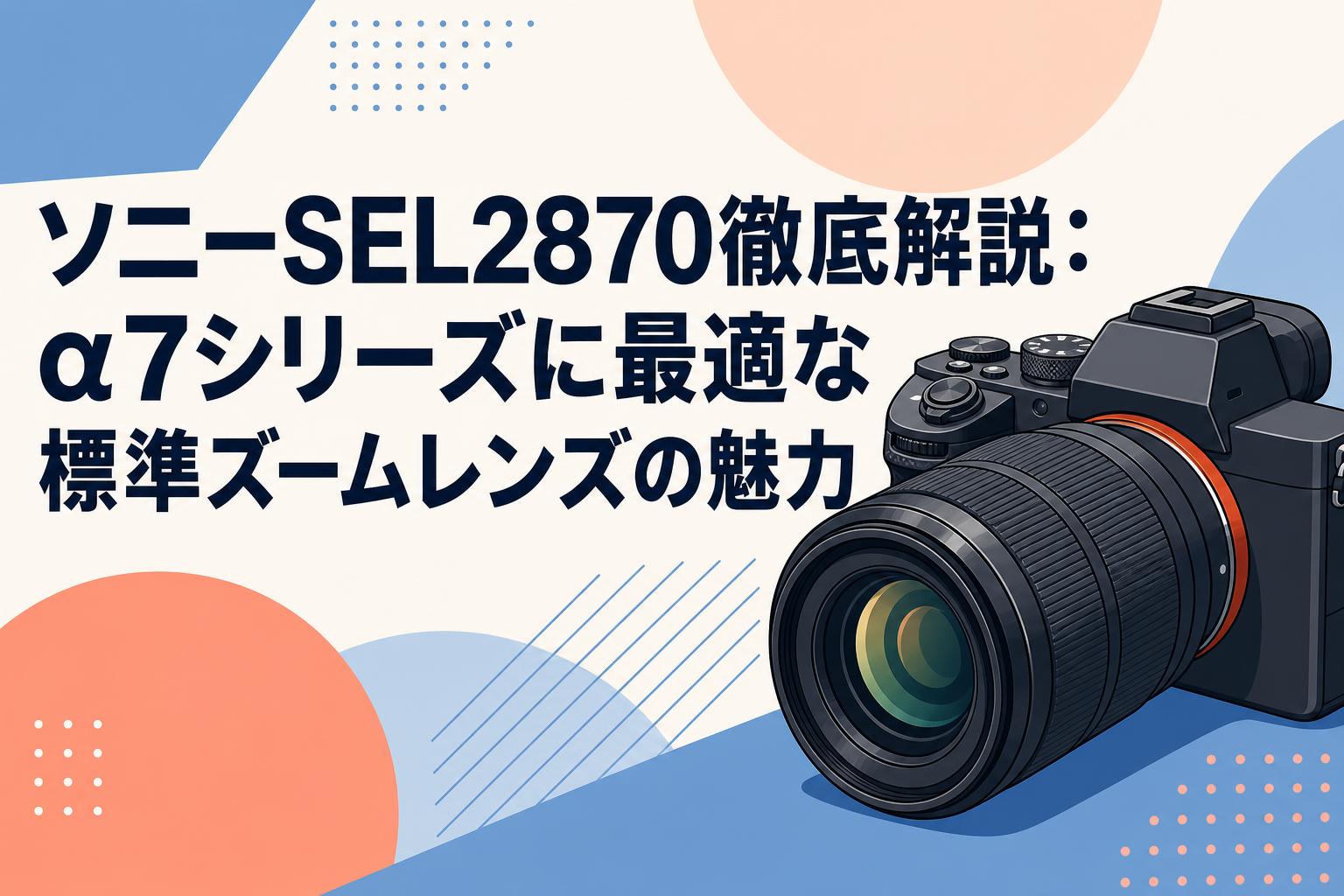 ソニーSEL2870徹底解説：α7シリーズに最適な標準ズームレンズの魅力