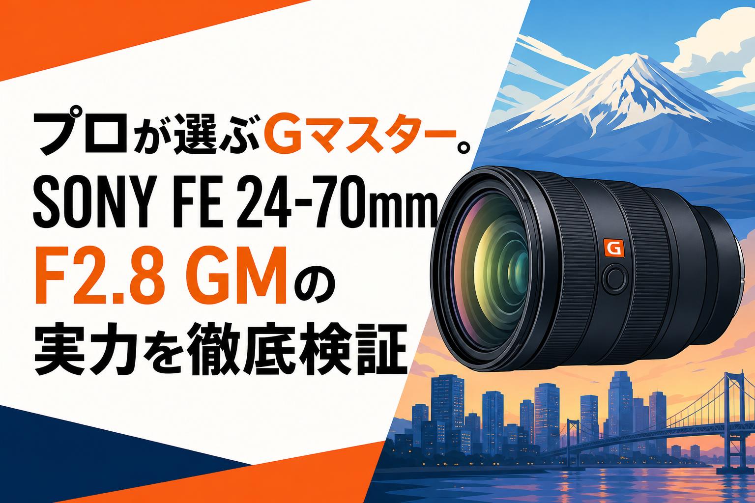 プロが選ぶGマスター。SONY FE 24-70mm F2.8 GMの実力を徹底検証