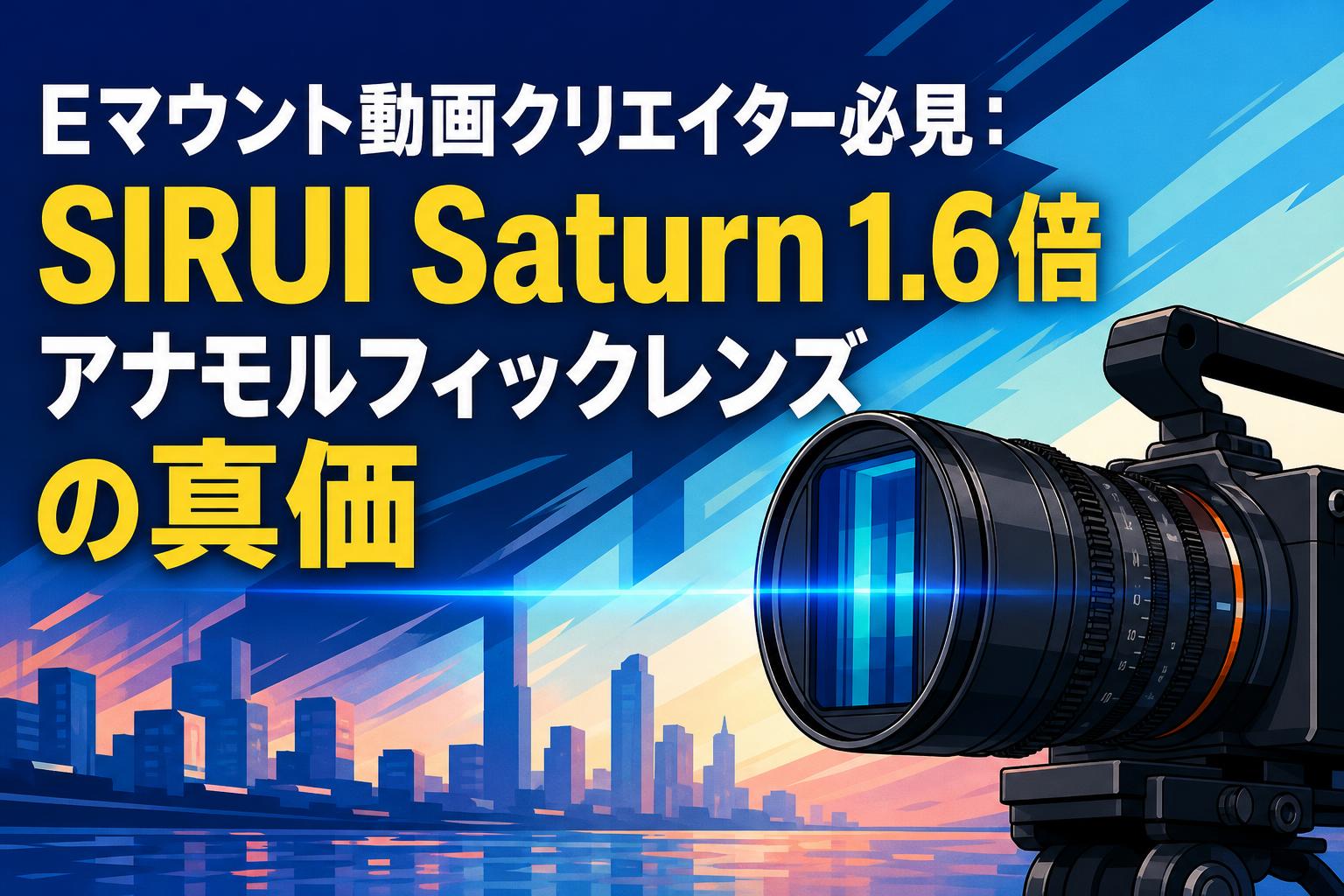 Eマウント動画クリエイター必見：SIRUI Saturn 1.6倍アナモルフィックレンズの真価