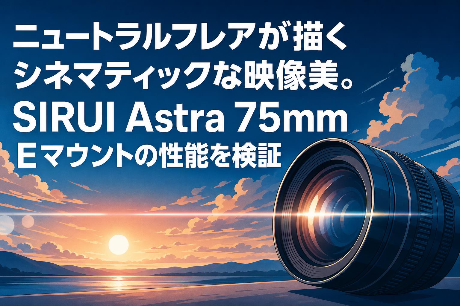 ニュートラルフレアが描くシネマティックな映像美。SIRUI Astra 75mm Eマウントの性能を検証