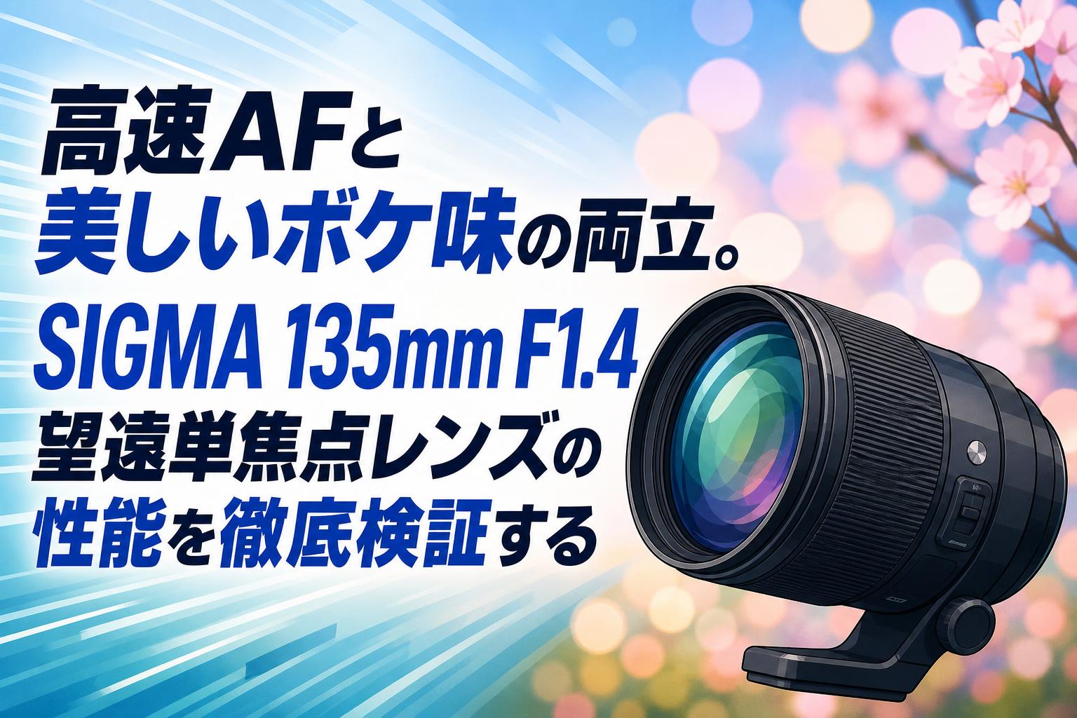 高速AFと美しいボケ味の両立。SIGMA 135mm F1.4望遠単焦点レンズの性能を徹底検証する