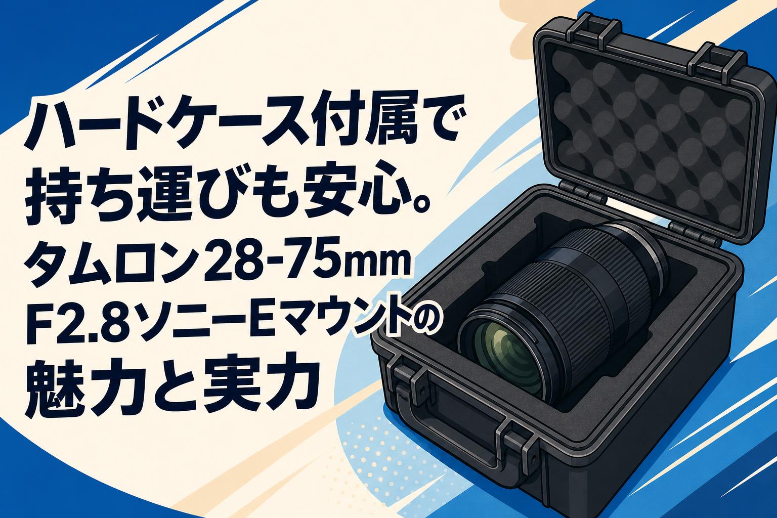 ハードケース付属で持ち運びも安心。タムロン28-75mm F2.8ソニーEマウントの魅力と実力