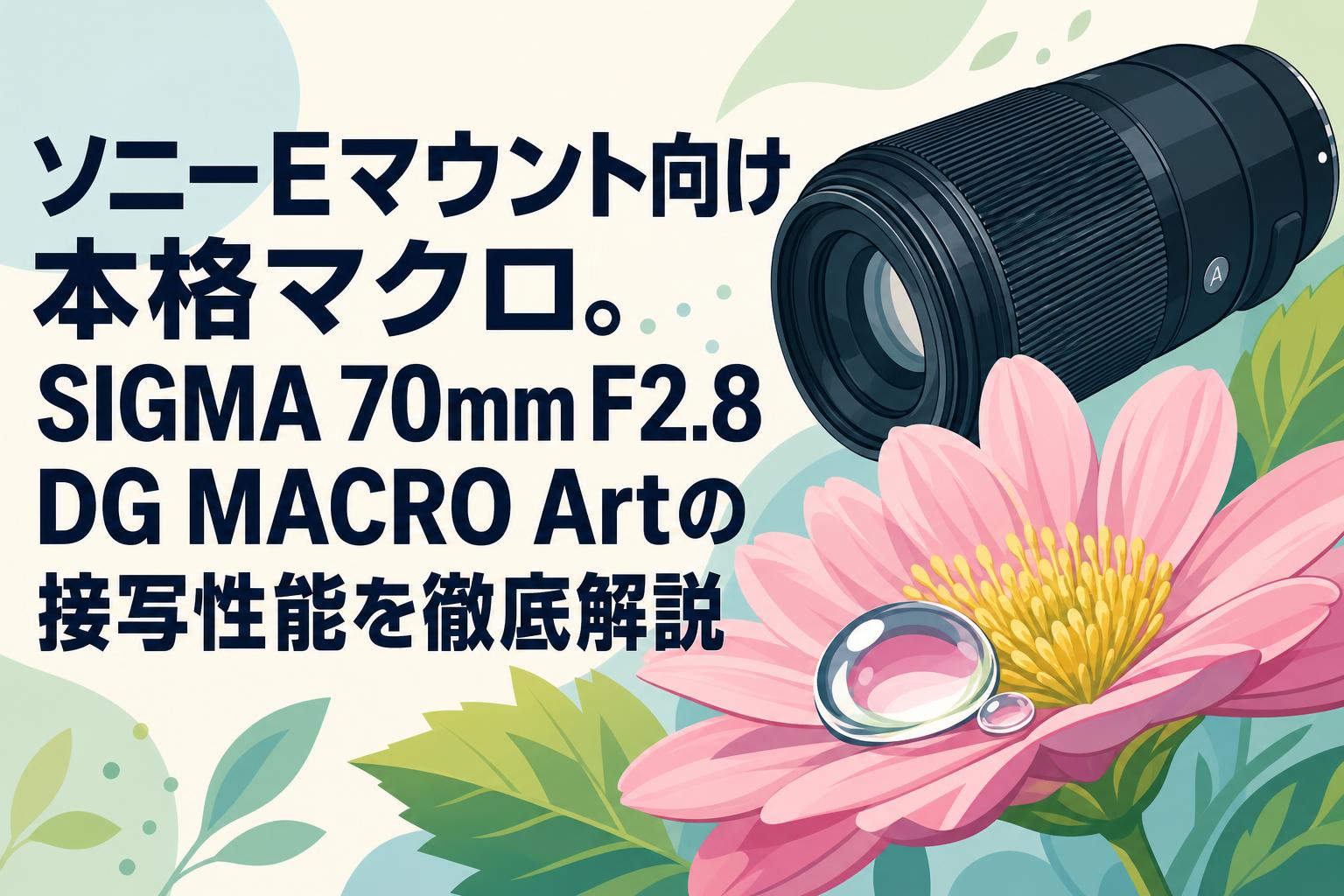 ソニーEマウント向け本格マクロ。SIGMA 70mm F2.8 DG MACRO Artの接写性能を徹底解説