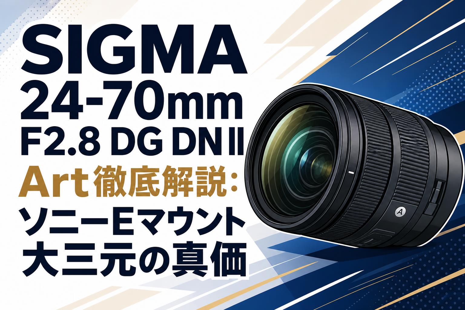 SIGMA 24-70mm F2.8 DG DN II Art徹底解説：ソニーEマウント大三元の真価