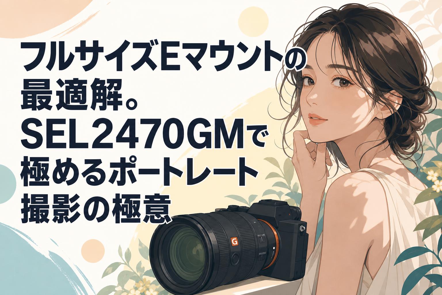 フルサイズEマウントの最適解。SEL2470GMで極めるポートレート撮影の極意