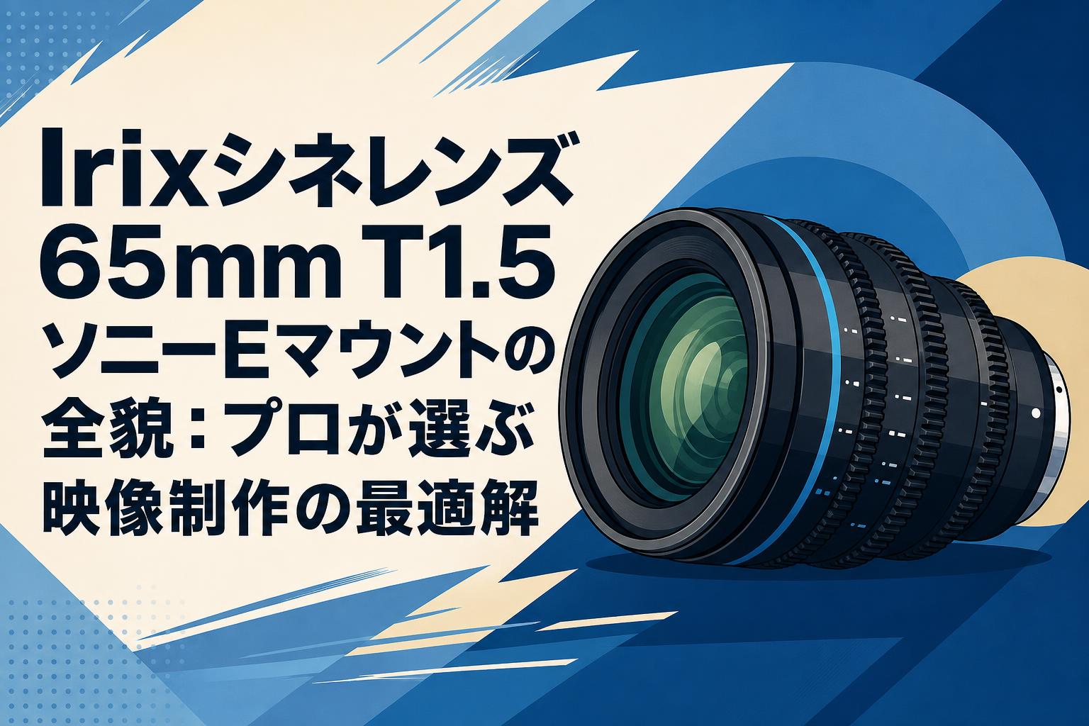 Irixシネレンズ65mm T1.5 ソニーEマウントの全貌：プロが選ぶ映像制作の最適解