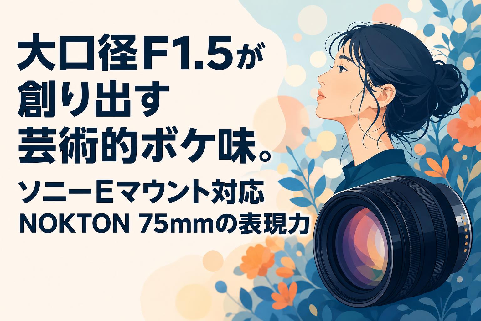 大口径F1.5が創り出す芸術的ボケ味。ソニーEマウント対応NOKTON 75mmの表現力