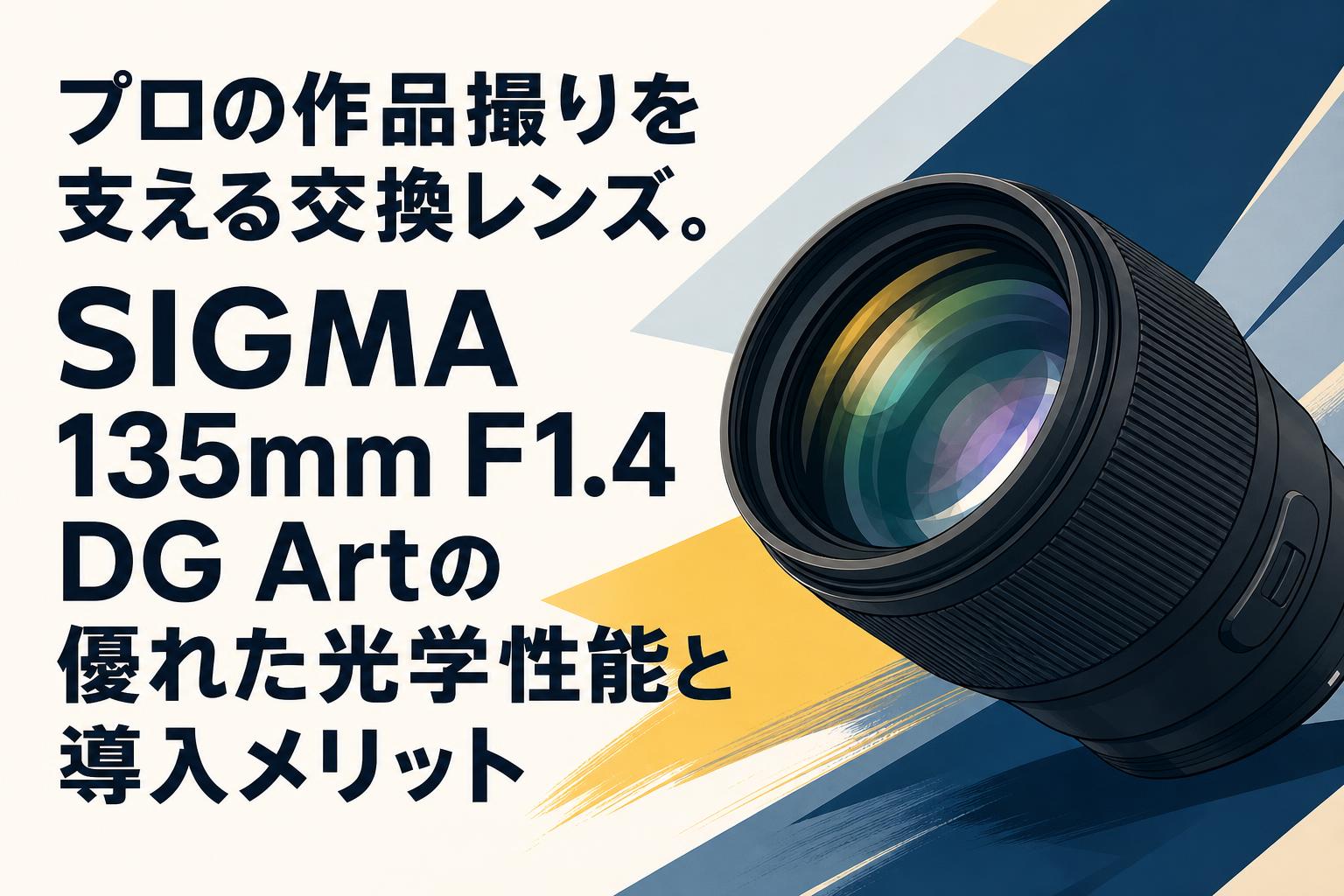 プロの作品撮りを支える交換レンズ。SIGMA 135mm F1.4 DG Artの優れた光学性能と導入メリット