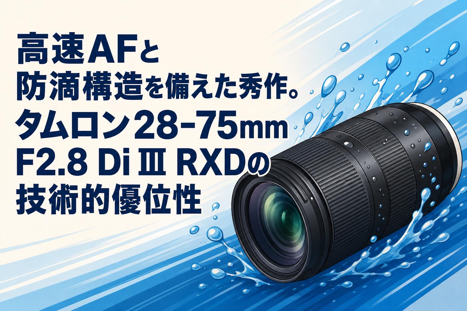 高速AFと防滴構造を備えた秀作。タムロン28-75mm F2.8 Di III RXDの技術的優位性