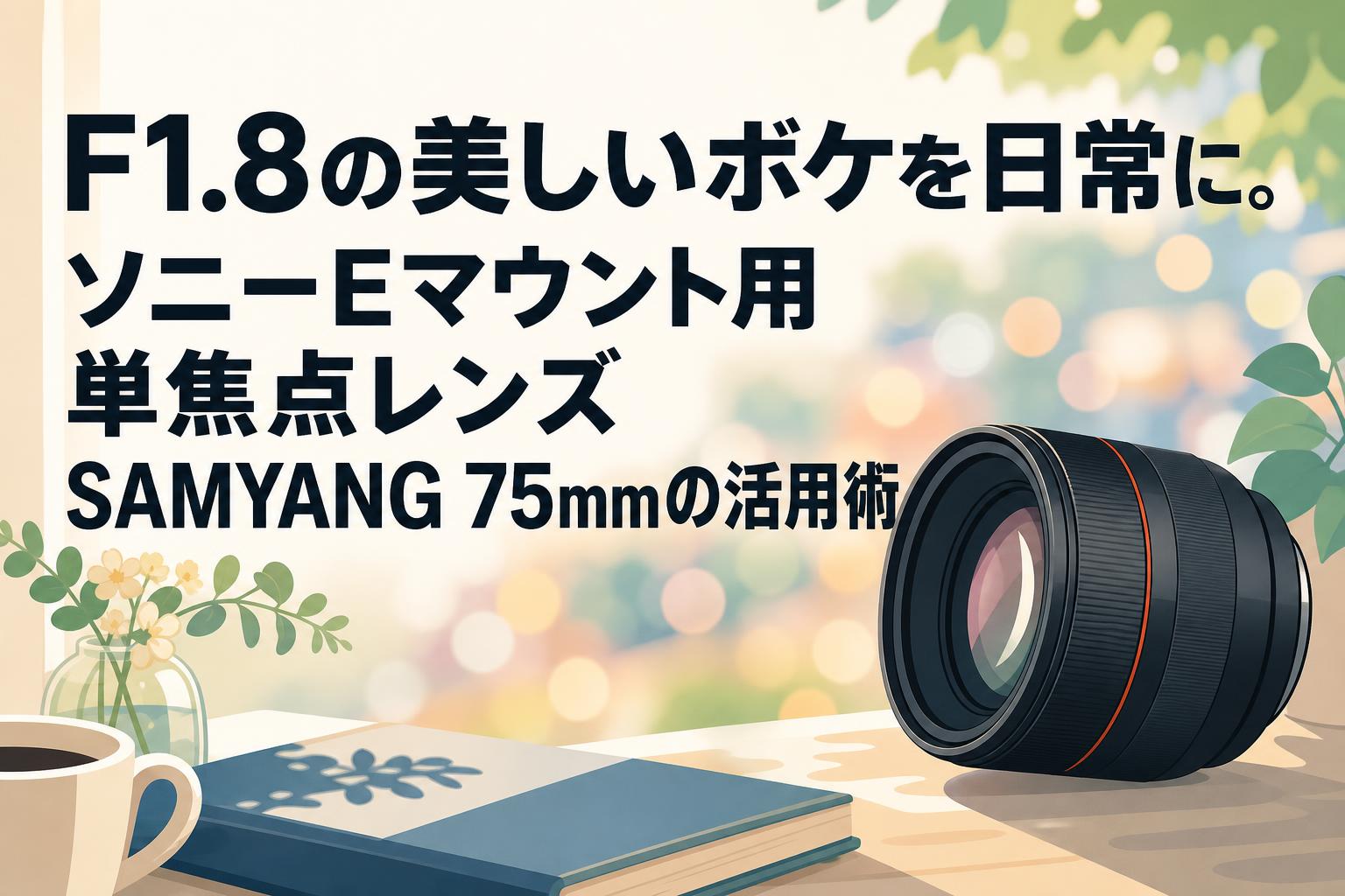 F1.8の美しいボケを日常に。ソニーEマウント用単焦点レンズSAMYANG 75mmの活用術