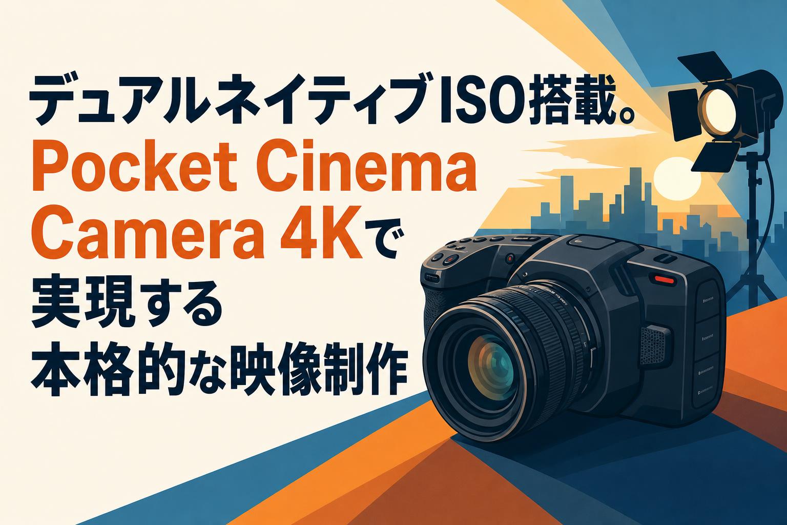 デュアルネイティブISO搭載。Pocket Cinema Camera 4Kで実現する本格的な映像制作