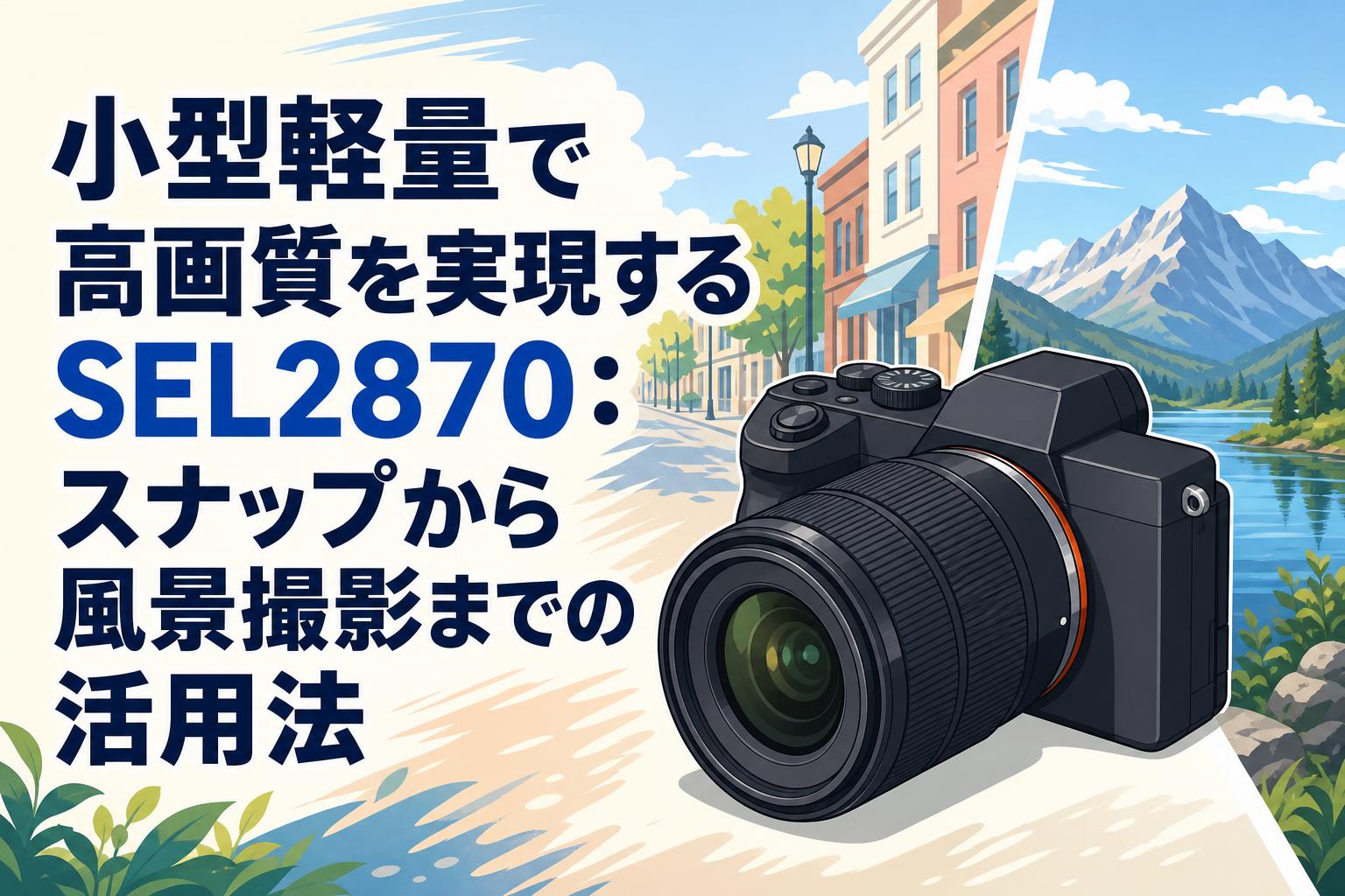 小型軽量で高画質を実現するSEL2870：スナップから風景撮影までの活用法