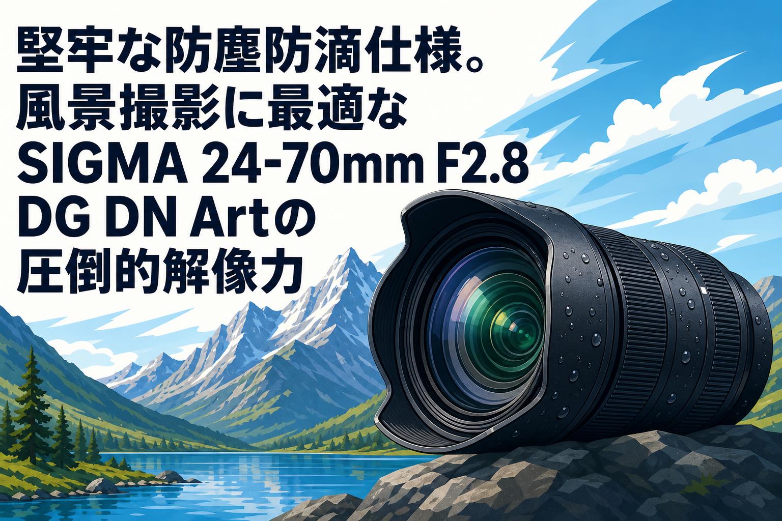 堅牢な防塵防滴仕様。風景撮影に最適なSIGMA 24-70mm F2.8 DG DN Artの圧倒的解像力