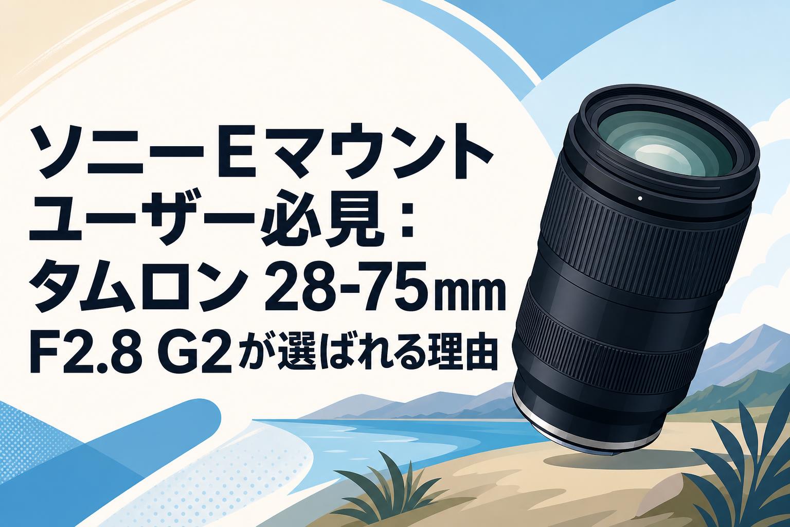 ソニーEマウントユーザー必見：タムロン 28-75mm F2.8 G2が選ばれる理由