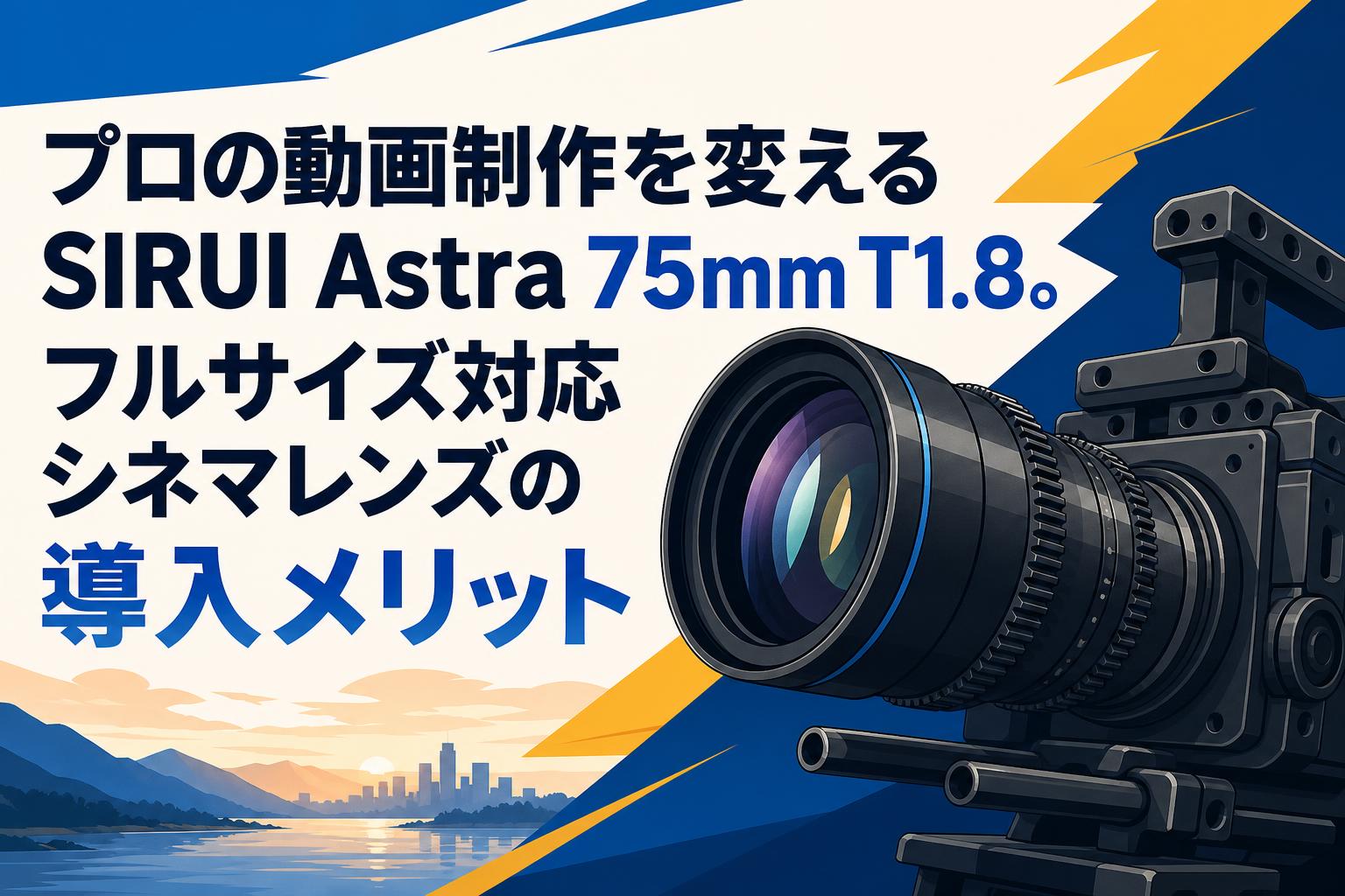 プロの動画制作を変えるSIRUI Astra 75mm T1.8。フルサイズ対応シネマレンズの導入メリット