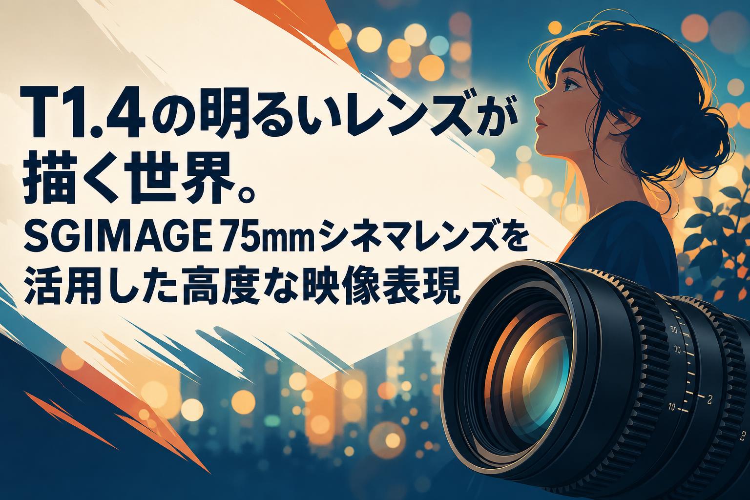 T1.4の明るいレンズが描く世界。SGIMAGE 75mmシネマレンズを活用した高度な映像表現