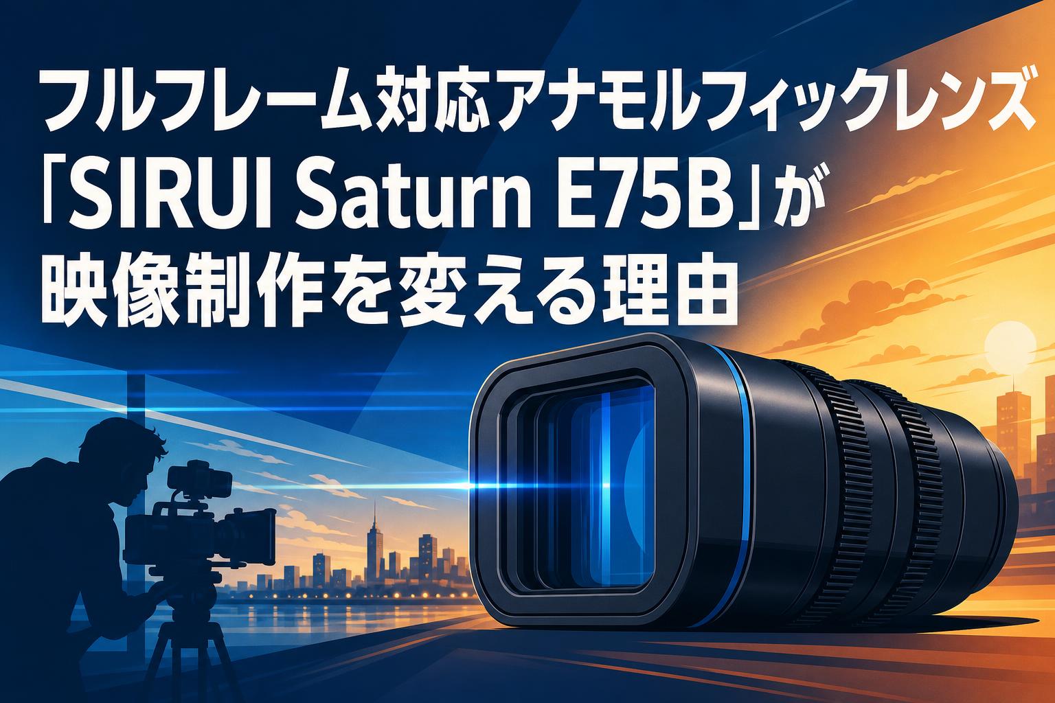 フルフレーム対応アナモルフィックレンズ「SIRUI Saturn E75B」が映像制作を変える理由