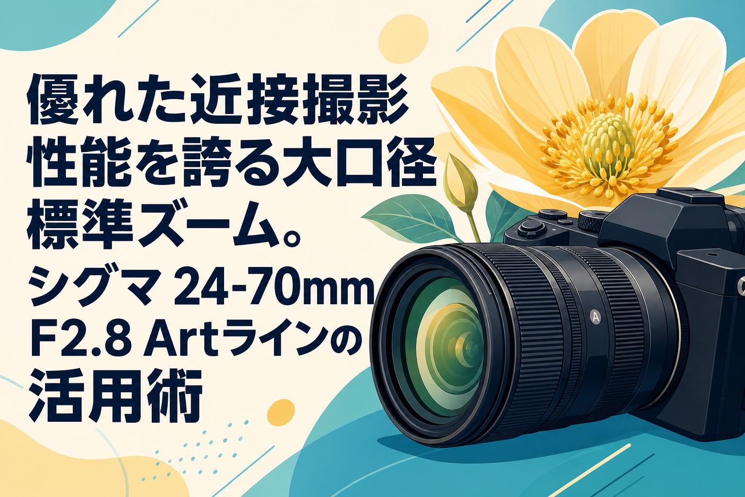 優れた近接撮影性能を誇る大口径標準ズーム。シグマ 24-70mm F2.8 Artラインの活用術